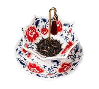 Generico Tea Strainer Cup - Umbrella Shape Ceramic Brewing Tool | Fine Mesh Loose Leaf Tea Filter Mug with Lid Creative Infuser Cup for Home, Office, Travel, Meditation, Yoga or Relaxation Use