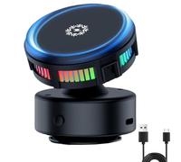 Generico Techgoplus Phone Holder, 3-in-1 Magnetic Phone Holder, 360° Electric Vacuum Suction, With heat dissipation and cooling function (Black)