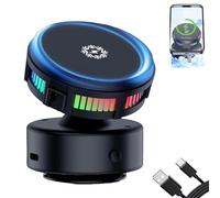 Generico Techgoplus Phone Holder, Magnetic Holder New Plus 3 in 1 Ultra, 360° Adjustable Car Mount, with Strong Suction Cup, Phone Cooling, Universal for All Smartphones (Black,1 pcs)