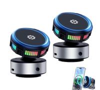 Generico Techgoplus Phone Holder, Magnetic Holder New Plus 3 in 1 Ultra, 360° Electric Vacuum Suction, Wireless Fast Charging, Phone Cooling, for All Smartphones (Silver*2pcs)