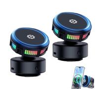 Generico Techgoplus Phone Holder, Magnetic Holder New Plus 3 in 1 Ultra, 360° Electric Vacuum Suction, Wireless Fast Charging, Phone Cooling, for All Smartphones (Black*2pcs)