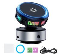 Generico Techgoplus Phone Holder, Techgoplus Car Mount, Magnetic Holder New Plus 3 in 1 Ultra, 360° Electric Vacuum Suction, Wireless Fast Charging, Phone Cooling (Silver)