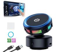 Generico Techgoplus Phone Holder, Techgoplus Car Mount, New 3 in 1 Ultra Phone Holder for Car, 360° Rotatable Suction,Fast Heat Dissipation, Wireless Fast Charging for All Smartphones (Black)