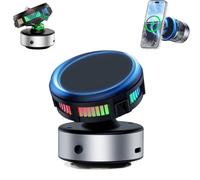 Generico Techgoplus Phone Holder, Techgoplus Magnetic Car Mount- 360° Electric Vacuum Suction Mount with Wireless Fast Charging & Phone Cooling,for All Smartphones (Silver)