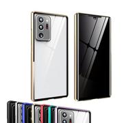 Generico Techterio Magnetic Phone Case S22/S23/S24 Ultra Privacy Case, Magnetic Mobile Phone Case, Anti-Peep Screen, Full Coverage (Gold,S24U)