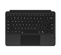 Generico Teclado para Surface Pro 12, teclado Bluetooth portátil con panel táctil, retroiluminación LED de 7 colores (Negro)