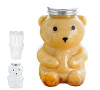 Generico Teddy Bear Cup with Lid and Straw, 10/20Pcs New Bear Cup, Made of Pet, The Cups Body Can Be Stickered, for Coffee Beer Wine Cocktail Drinks Glassware (20Pcs)
