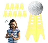 Generico Tee del simulatore di Golf - Set di Supporti per Esercitazione 10 Pezzi, Portatili di Supporto per l'allenamento, Attrezzatura per l'oscillazione, Design per Il Posizionamento Stabile della