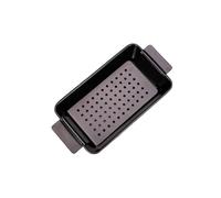 Generico Teglia Rettangolare Antiaderente In Metallo Con Griglia Di Inserimento, Teglia Professionale For Polpette E Pane - Utensile Da Cucina(Black)