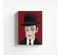 Generico TELA QUADRO MODERNA 30X40 QUARTIERI SPAGNOLI NAPOLI MURALES TOTO' ALTA RISOLUZIONE, 4K IDEA REGALO ADULTO BAMBINO, DECORAZIONI PER PARETE, RITRATTO, CALCO, NAPOLI, BIANCO E NERO, rettifilo