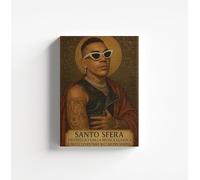 Generico TELA QUADRO MODERNA 30X40 SFERA EBBASTA SANTINO ALTA RISOLUZIONE, 4K IDEA REGALO ADULTO BAMBINO, DECORAZIONI PER PARETE