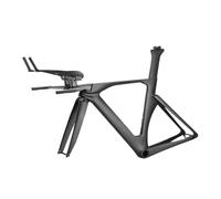 Generico Telaio da Corsa for Bici con Freni a Disco in Fibra di Carbonio, Modello Ironman Triathlon, Manubrio, Forcella(Gloss,L Handlebar 400)