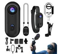 Generico Telecamera Corporea | Action Cam Tascabile,Dispositivo Indossabile per Vlog, Full HD Compatta per Sport Moto Bici Palestra Escursioni Viaggi Animali