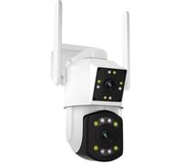 Generico TELECAMERA WIFI DA INTERNO ED ESTERNO 4MP CON DOPPIA LENTE 4K ZOOM E SENSORE IP