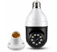 Generico Telecamera WiFi Lampadina 360° 1080P Full HD E27, IP Camera Bulb PTZ Interno con Visione Notturna LED IR, Rilevamento Movimento, Audio Bidirezionale, App iOS Android, Sicurezza Casa