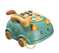 Generico Telefono Musicale per Bambini Piccoli - Telefono Musicale Giocattolo per Bambini | Telefoni con Design Gatto Cartone Animato | Telefoni Modello Gatto Cartone Animato Giocattolo per bambinis