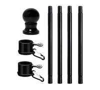 Generico Telescoping Flag Pole - Heavy Duty Telescopic Rotating Yard Flag Pole | Solid Gardening Supplies for Outdoor Indoor Car Outside Marine House Display Ground