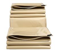 Generico Telo di Copertura Beige 1,5x3 m, Resistente, Impermeabile, per Tenda da Campeggio, Giardino e mobili, 420 g/m², Spessore 0,40 mm, Telo Protettivo per Il Terreno (Dimensioni: 3x3 m)