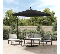 Generico Telo di Ricambio per Ombrellone a Sbalzo Nero 300 cm,Nero,1.27kg,313807