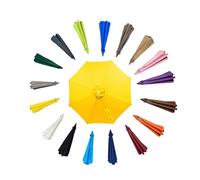 Generico Telo di Ricambio per Ombrellone da Esterno 6 8 Stecche, 2 2.3 2.7 2.5 3 2.8m Copertura Superiore di Ricambio per Ombrellone da Giardino, Solo Baldacchino(Giallo,2.8m,8 costole)