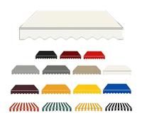 Generico Telo di Ricambio per Tenda da Sole Manuale con Mantovana,Copertura in Tela Impermeabile, Tessuto Retrattile,Telo Sostitutivo per Tenda da Patio, Parasole da Giardino,Bianca,200x150cm