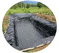Generico Telo Impermeabile in HDPE Nero Resistente per laghetti, Grandi Piscine da Giardino e fontane, 1,5x10 m (5x33 Piedi), Ideale per corsi d'Acqua e paesaggi Acquatici.