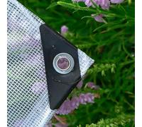 Generico Telo Impermeabile Multiuso per Esterno 2.5m 3.0m 3.5m 4.0m 4.5m 5m 5.5m 6m 6.5m Telone Occhiellato 400g/m² Teloni Trasparente Retinato per Rimessaggi Tende Balconi Coperture(Bianco,1.5x3.0m)