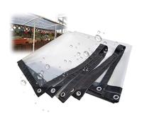 Generico Telo Impermeabile per Esterno, Teloni di Copertura Trasparente con Occhielli, Copertura per Piante, Telone in PVC per Balcone, Camper, Gazebo e Giardino 2m 3.0m 4.0m 5m 6m 7m 8m(3x5m)