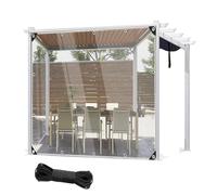 Generico Telo Impermeabile Resistente con Occhielli - Copertura in Vinile PVC Resistente per Usi Esterni, Serre, pergolati, patii, verande - Dimensioni Personalizzate Disponibili (5x11 Piedi/1,5x3,5