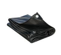 Generico Telo Impermeabile Trasparente per Esterni 1.5m 2m 2.5m 3.0m 3.5m 4.0m Telone in PVC Antristrappo Retinato con Occhielli, teloni Multiuso è di 0,35 mm, Antistrappo(Nero,3x8m)