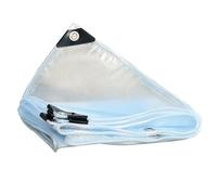 Generico Telo Impermeabile Trasparente per Esterni 1.5m 2m 2.5m 3.0m 3.5m 4.0m Telone in PVC Antristrappo Retinato con Occhielli, teloni Multiuso è di 0,35 mm, Antistrappo(Bianco,4.5x6m)