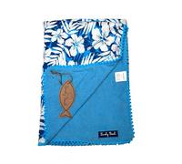 Generico Telo mare in Cotone Doppiato Ponpon Copacabana Asciugamano da Spiaggia 170x90cm Lovely Beach (Azzurro)