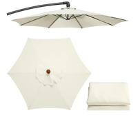 Generico Telo Ombrellone 6 Stecche, Impermeabile Ricambio Telo Ombrellone, Anti-Ultravioletto Telo Ombrellone, per Spiaggia Piscina(Beige,6.5ft)