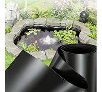 Generico Telo per laghetto da Giardino Nero 4x4.5m 4.5x5m 5x5.5m 5.5x6m 6x6.5m Rivestimento per laghetto in HDPE Resistente per ruscelli Fontane Cascata(9x9.5m)