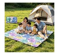 Generico Telo per Picnic Tappetino da Picnic Impermeabile 3 Strati - Coperta Portatile Pieghevole con Sacchetto da Trasporto, Telo Mare Anti Sabbia Leggero per Campeggio, Spiaggia, Prato2mx2m(C)