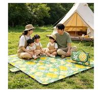 Generico Telo per Picnic Tappetino da Picnic Impermeabile 3 Strati - Coperta Portatile Pieghevole con Sacchetto da Trasporto, Telo Mare Anti Sabbia Leggero per Campeggio, Spiaggia, Prato2mx2m(B)