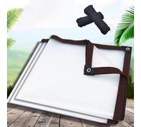 Generico Telone Impermeabile Trasparente 2x6m 2.5x8m 3x7m 3.5x8m 4x5m 4.5x5m 5x8m Teloni Copertura Protezione Piante per mobili da Giardino Serra, con Occhielli(2x9m)