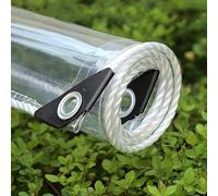 Generico Telone Impermeabile Trasparente 400g/m² per Esterno, 0.35mm Tenda da Balcone in Plastica con Occhielli 1.5m 1.6m 1.8m 2m 2.2m Teloni PVC per Giardini Terrazze Balconi Automobili(1.3x4.0m)