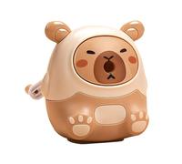 Generico Temperamatite - Cancelleria Capybara Dei Cartoni Animati, Strumento Di Disegno Per Studenti A Manovella, Compatto Da 3,9 Pollici + Struttura, Gettone Estetico Animale Marrone | Pe