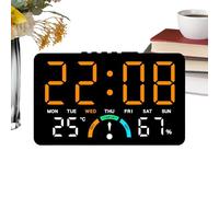 Generico Temperature and Humidity Display,Nightstand Clock with Humidity Display | for Heavy Sleepers Students Seniors Adults Children Home Office Hotel Dorm Bedroom Study