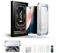 Generico Tempered Glass Screen Protector with Anti-Scratch Anti-Fingerprint Privacy & Auto Dust-Free Install, Precise Positioning (Privacy Edition, For iPhone 13/13 Pro/14/16E)