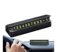 Generico Temporary Phone Number Plate - 12x3.5x3.2cm Telephone Number Car Plates Temporary Parking, Sleek Craftsmanship Notification Plate Car Interior Decors Day And Night for Road, Parking Lot