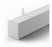 Generico Tenda a Pacchetto in Alluminio e Binario Singolo, Montaggio a soffitto/Parete da 4 Piedi a 15 Piedi, Elegante Copertura per Tenda con Accessori - Moderna Soluzione Decorativa Bianca