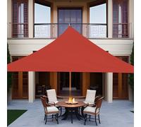 Generico Tenda A Vela Triangular Impermeabile, 2x2x2m 3x3x3m 4x4x5.7m 5x5x5m, Vela Ombreggiante Protezione Raggi UV Parasole, per Piscine, Giardini, Tettoie per Auto, con Corda(Red,3x3x4.3m)