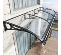 Generico Tenda da Sole per Porta/Finestra, Telo Esterno Trasparente Antipioggia e antineve con Staffa in Metallo, Tenda da Sole per Patio Esterno, Tenda da Sole per Porta d'ingresso (100x14