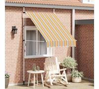 Generico Tenda da Sole Retrattile Manuale 150 cm a Strisce Blu e Gialle,Casa e Giardino,Prato e Giardino,Vita all'aperto,Tende da sole-43225