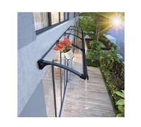 Generico Tenda da Sole Trasparente per Esterni - Ampia Tenda da Sole in policarbonato per Porta d'ingresso - Protezione UV, Copertura Antipioggia e antineve, Facile Installazione, sporgenza ad Arco,