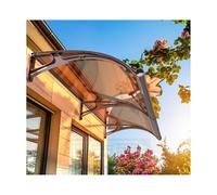 Generico Tenda da Sole Trasparente per Esterni - Ampia Tenda da Sole per Porta Esterna con grondaia - Protezione UV e Pioggia, Copertura in policarbonato da 100 x 61 cm per Veranda, Patio e Uso Ester