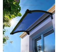 Generico Tenda da Sole Trasparente per Esterni - Elegante Tenda da Sole in policarbonato Resistente alle intemperie per Patio e Veranda - Nero/Blu - Copertura per Porta per Protezione da Pioggia e ne