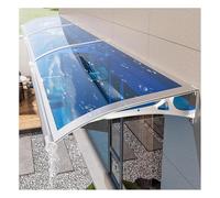 Generico Tenda da Sole Trasparente per Esterni - Tenda Curva in Lega di Alluminio per Porte e finestre - 120 x 140 cm - Riparo per Patio e Veranda per la Protezione della Porta d'ingresso e decorazio
